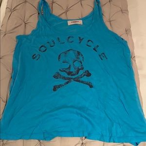 Blue SoulCycle tank top